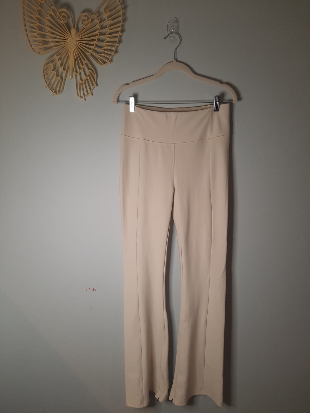 CALIA by Carrie Underwood Beige Flare Pants, Boho, Active, Yoga, Whimsy, Spring - Picture 2 of 7